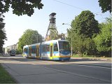 Inekon Tram on the Street in Ostrava