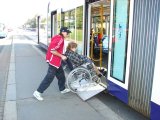Wheelchair Loading To The Inekon Trio Tram
