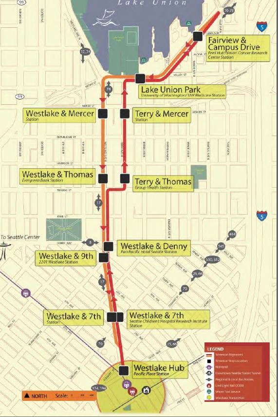 Seattle Streetcar Route Map 